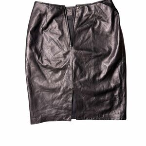 Danier Black  Leather Pencil Skirt Vintage